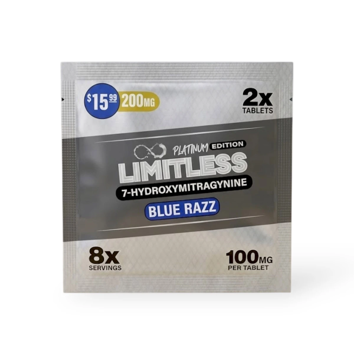 limitless platinum 7 hydroxymitragynine blue razz tablets 100mg 2ct 18816 limitless platinum 7 hydroxymitragynine blue razz tablets 100mg 2ct 18816