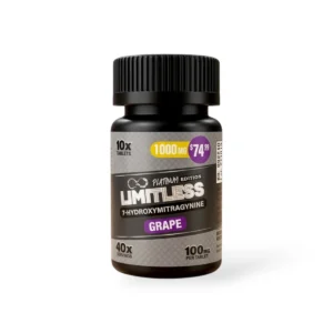 limitless platinum 7 hydroxymitragynine grape tablets 100mg 10ct 67058