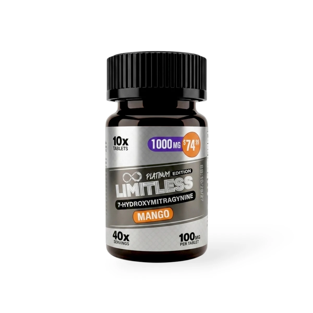 limitless platinum 7 hydroxymitragynine mango tablets 100mg 10ct 66713 limitless platinum 7 hydroxymitragynine mango tablets 100mg 10ct 66713