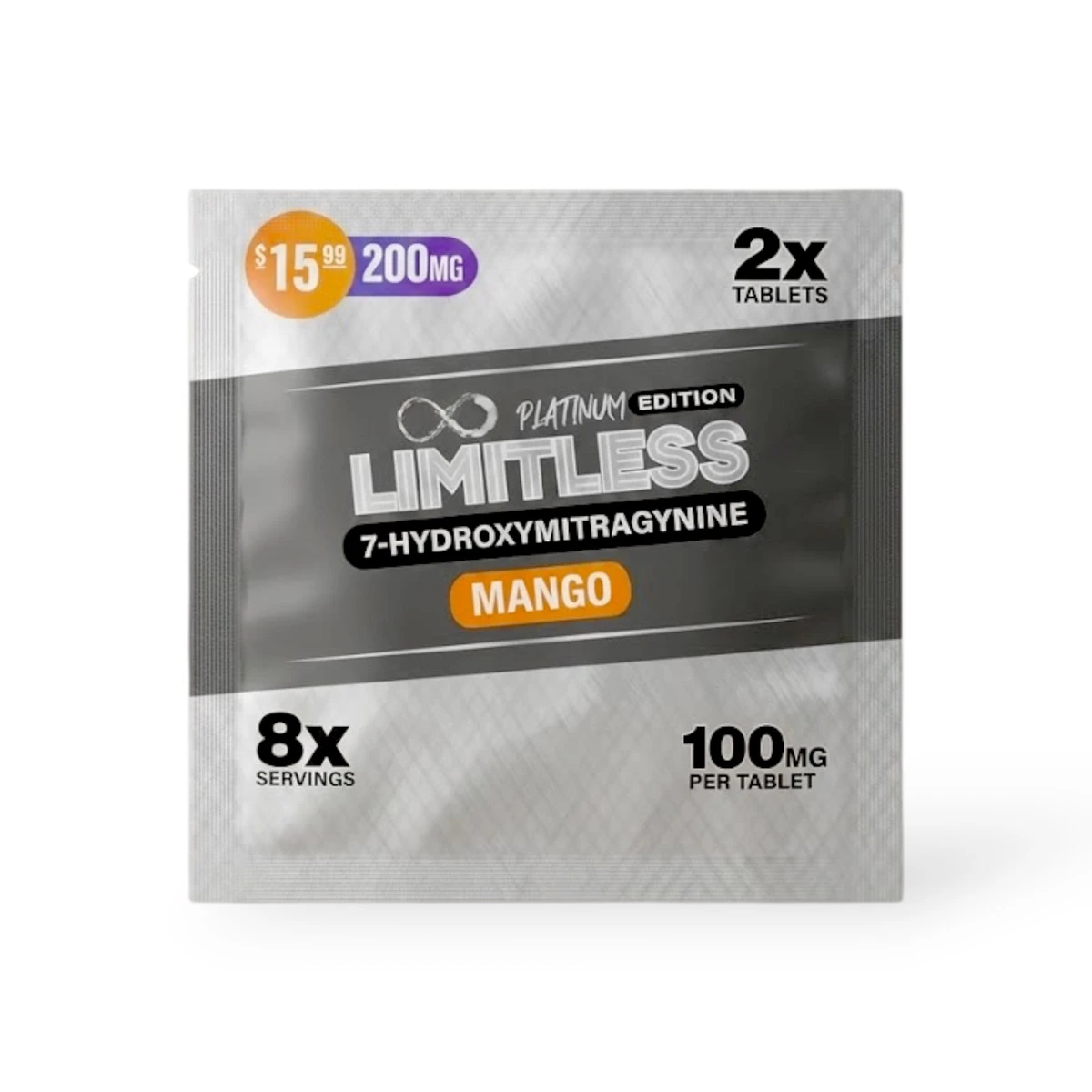 limitless platinum 7 hydroxymitragynine mango tablets 100mg 2ct 99492 limitless platinum 7 hydroxymitragynine mango tablets 100mg 2ct 99492