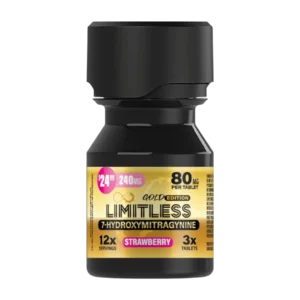 limitless gold edition 7oh kratom extract tablets strawberry 240mg 3ct 80mg tab 1.png